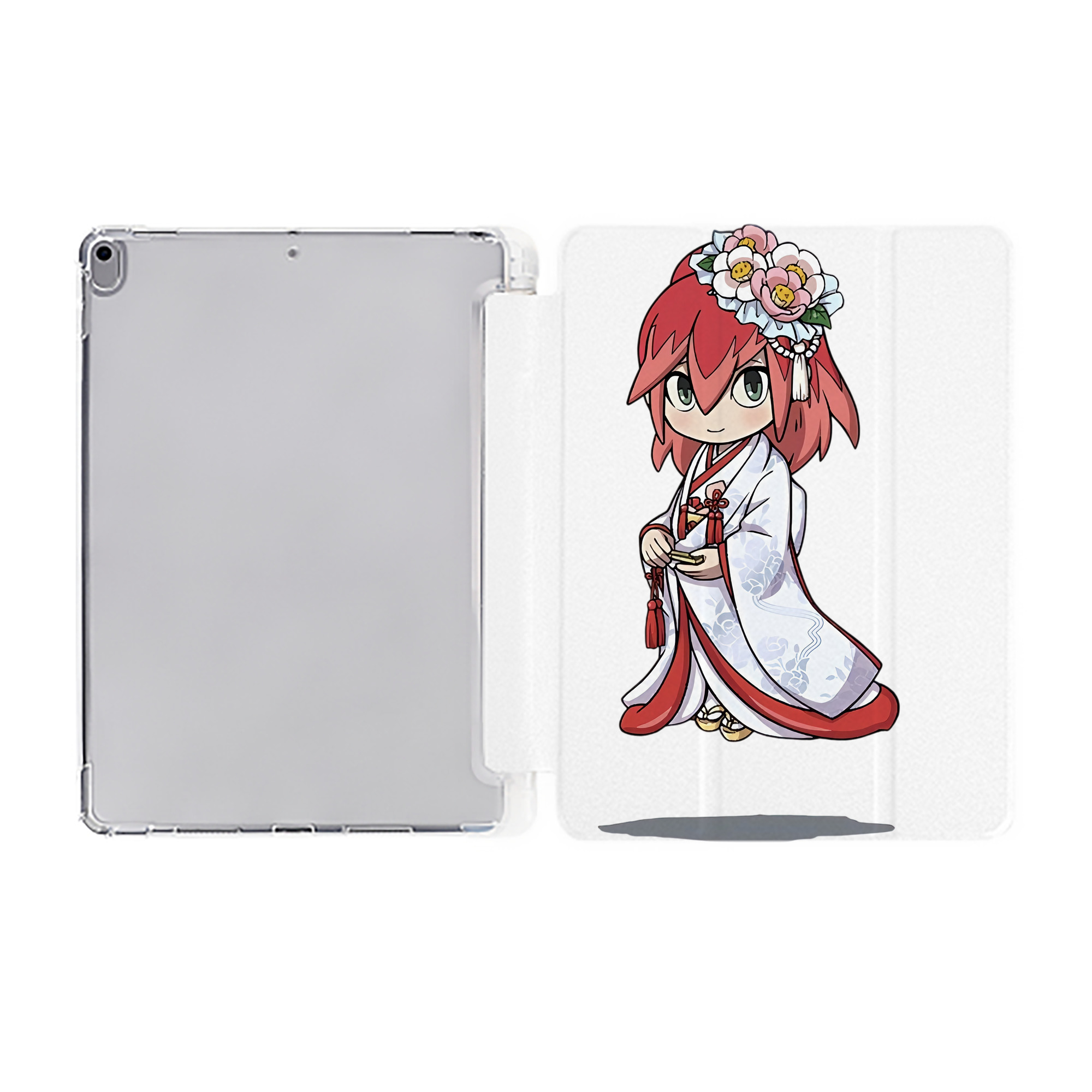 （画像用） 妖怪ウォッチ Yo-kai Watch IPad ケース ペン収納付き 三つ折りスタンド PUレザー×シリコン 対応機種9.5/10.5/10.9インチ